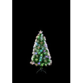 ALBERO NATALE FIBRE OTTICHE RGB H.C M.120-130 RAMI PVC- 130 LED RGB+PUNTALE